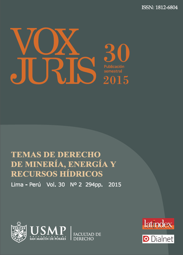 					Ver Vol. 30 Núm. 2 (2015): VOX JURIS 30
				