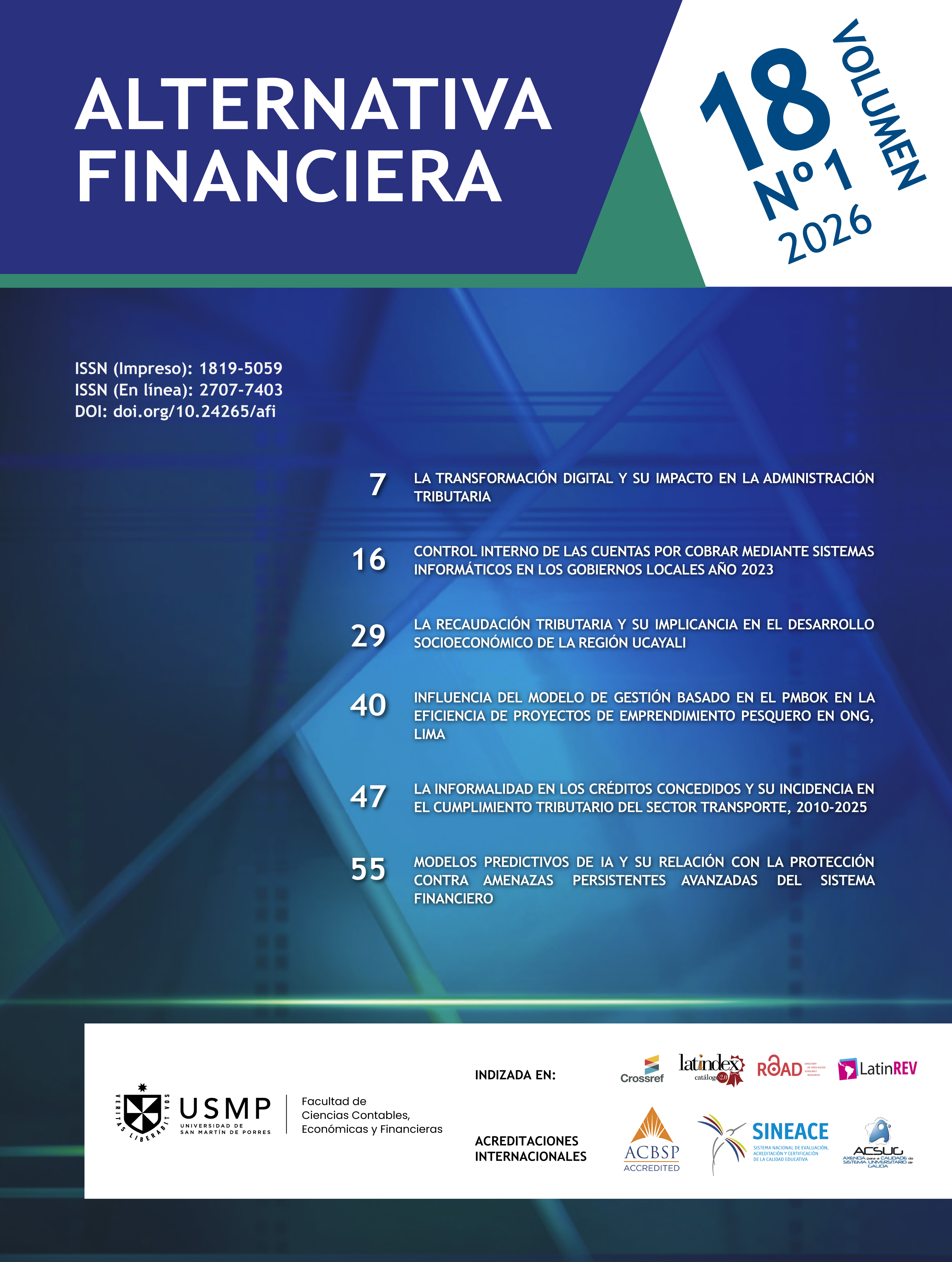 					Ver Vol. 18 Núm. 1 (2026): Alternativa Financiera
				