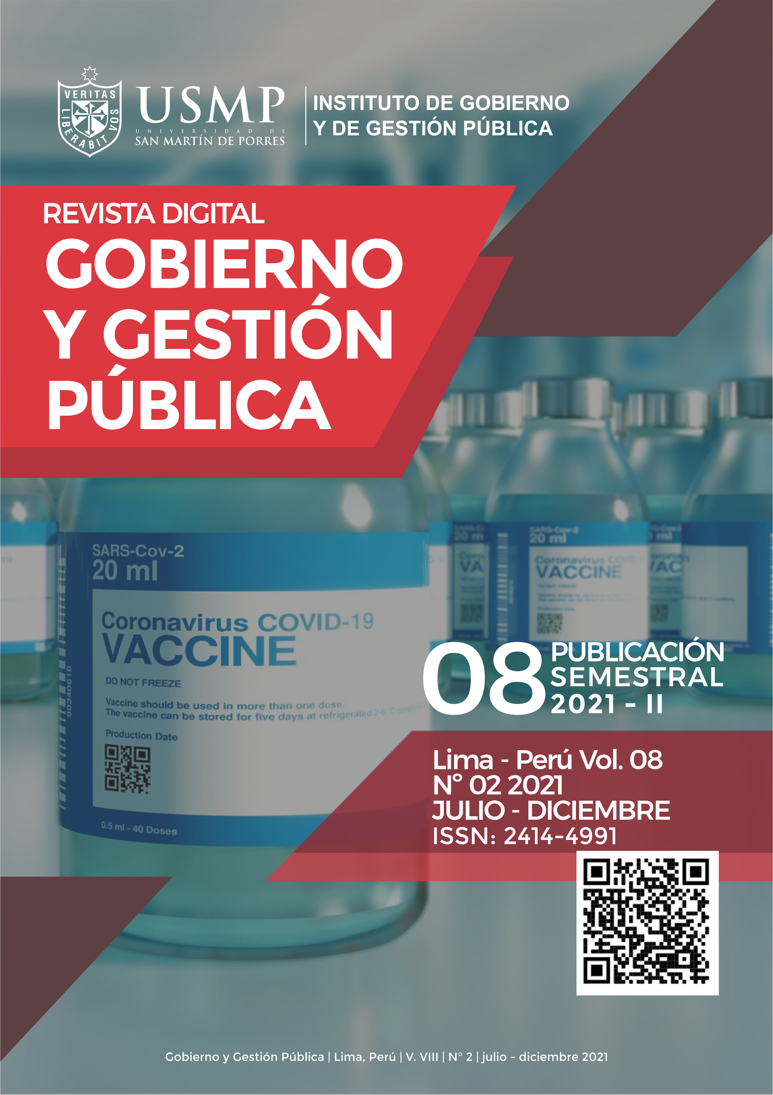 					Ver Vol. 8 Núm. 2 (2021): Revista Gobierno y Gestión Pública
				