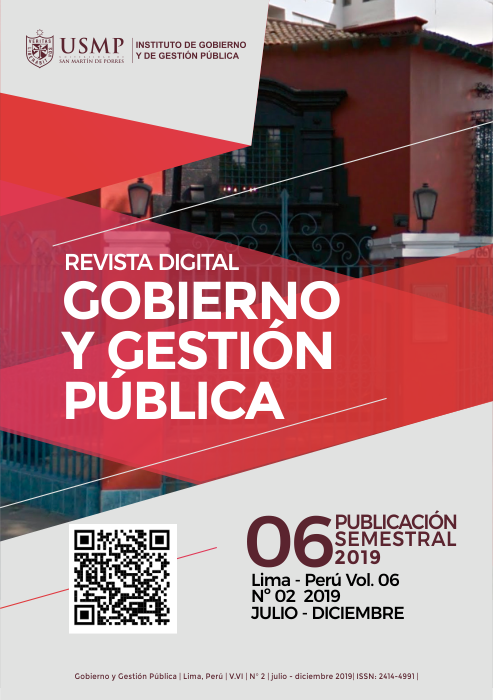 					View Vol. 6 No. 2 (2019): Revista Gobierno y Gestión Pública
				